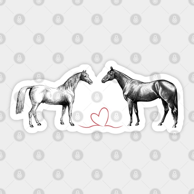 TWO HORSES Sticker by Biophilia